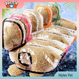 ★〓Myles Pet〓★ เสื้อกันฝน แบบใส กันน้ํา สําหรับสัตว์เลี้ยง