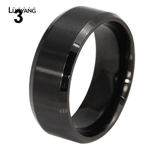 lym แหวนไทเทเนียมขัดเครื่องประดับสําหรับผู้ชายผู้หญิง 8 มม ...