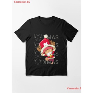 เสื้อยืดผ้าฝ้ายพิมพ์ลายแฟชั่นTony Tony Chopper For Christmas Essential T-Shirt วันพีซ ONE PIECE บรู๊ค ​เสื้อยืดพิมลาย เส