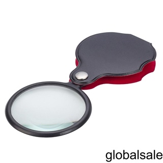 [Global] Mini Magnifier 8x Foldable Pocket Magnifier Portable 50mm Jewelry Reading Magnifying Glass Loupe Color Random