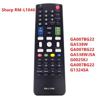 Sharp RM-L1046 ใหม่ รีโมตคอนโทรล RM-L1046 แบบเปลี่ยน สําหรับ Sharp lcd led TV Fernbedienung Sharp lcd/led/3d TV GA007BG22 GA538W GA007BG22 GA538WJSA G0025KJ GA007BG22 G1324