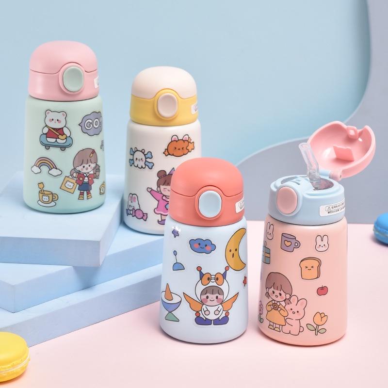 (ใส่โค้ด NUTTIE50 ลด 20% ) กระติกน้ำ กระติกน้ำเด็ก กระติกน้ำหลอดเด้ง กระบอกน้ำ DIY320