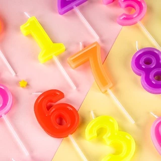 🔥🎂รวมเทียน Happy birthday ตัวเลขหลากสี 1ชิ้น🔥เทียนตัวเลข🔥✔️พร้อมส่ง เทียนวันเกิดดัวเลข เทียนสี