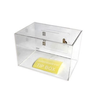 กล่องรับความคิดเห็น พร้อมกุญแจ รุ่น TB20101356Acrylic Box With Key #TB20 Feedback Box with Key Model TB20101356Acrylic B