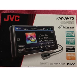 (ของใหม่ หลุดสต็อก) เครื่องเล่น JVC วิทยุ 2 ดินจอสัมผัสรุ่นตำนาน รุ่น KW-AV70 ตำหนิกล่องขาด