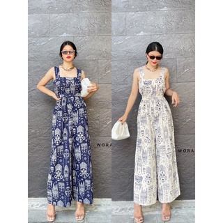 Jumpsuit neck square style 🌸 ชุดจั๊มสูทคอเหลี่ยม ทรงสายเดี่ยวใหญ่