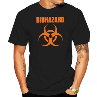 เสื้อยืดผ้าฝ้ายพิมพ์ลายขายดี เสื้อยืดลําลอง แขนสั้น พิมพ์ลายโลโก้ Biohazard สไตล์คลาสสิก แฟชั่นสําหรับสตรี