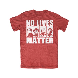 เสื้อยืดวินเทจเสื้อยืดคอกลม แขนสั้น พิมพ์ลาย No Lives Matter RED Jason Freddy Horror Chucky Lecter ของขวัญวันเกิด สําหรั