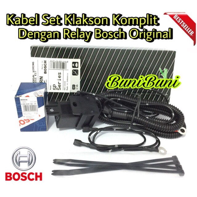 สายรีเลย์แตร Bosch ครบชุดสําหรับรถยนต์และรถจักรยานยนต์/ชุดสายรีเลย์ Bosch สําหรับแตร 2 อันเดิม