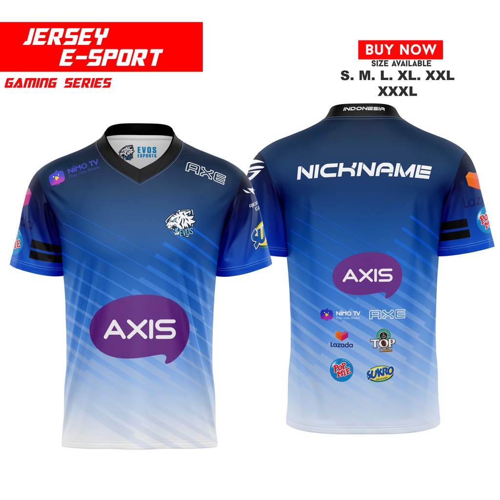 Evos 2020 GAMING JERSEY ฟรีนิกเกิลชื่อ