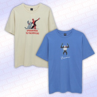 เสื้อยืดลำลองMarvel Men Spider-Man and Venom T-Shirt - เสื้อยืดสไปรเดอร์แมน และ เวน่อม สินค้าลิขสิทธ์แท้100% characters