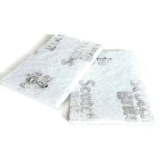 3M สก๊อตไบร์ท แผ่นใยขัด เบอร์ 98 สีขาว ขนาด 4.5x6 นิ้ว (10แผ่น/ห่อ) Scotch-Brite No.98