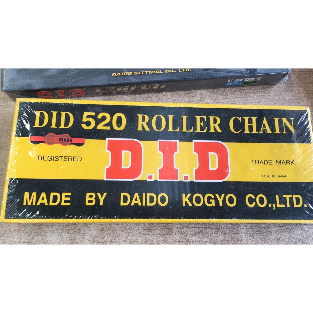 โซ่DID520/120ข้อ(ข้อหนาแท้)**สีทอง&amp;ดำ** DID Roller chain Japan