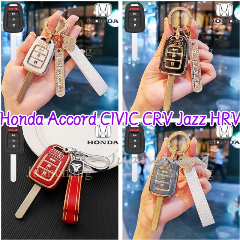 เคสกุญแจรีโมทรถยนต์ TPU อุปกรณ์เสริม สําหรับ  Honda Mobilio Accord CIVIC CRV JAZZ HR-V HRV FIT XRV VEZEL CITY JAZZ CIVIC HRV FRV ราคา ถูกที่สุด ดีลบีเคเค