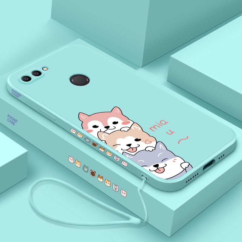 เคสโทรศัพท์มือถือแบบนิ่ม TPU กันกระแทก ลายการ์ตูนสัตว์เลี้ยงสามตัวน่ารัก สําหรับ OPPO A3S A5 A5S A7 A9 2020 A12 A12E A16 A16K A16E A32 A33 A52 A53 A72 A92 A94