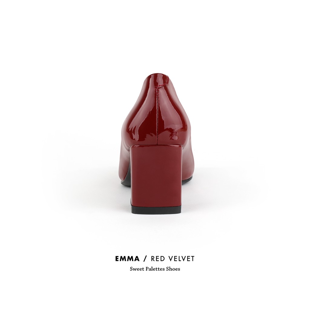 Sweet Palettes รองเท้าหนังแท้ Emma Red Velvet #4