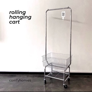 🛒พร้อมส่ง🤎ที่แขวนเสื้อมินิมอล✨ROLLING HANGING CART /comfyhomies/