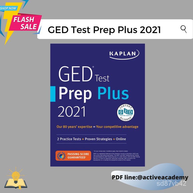 หนังสือ Kaplan GED test prep plus 2021 Shopee Thailand