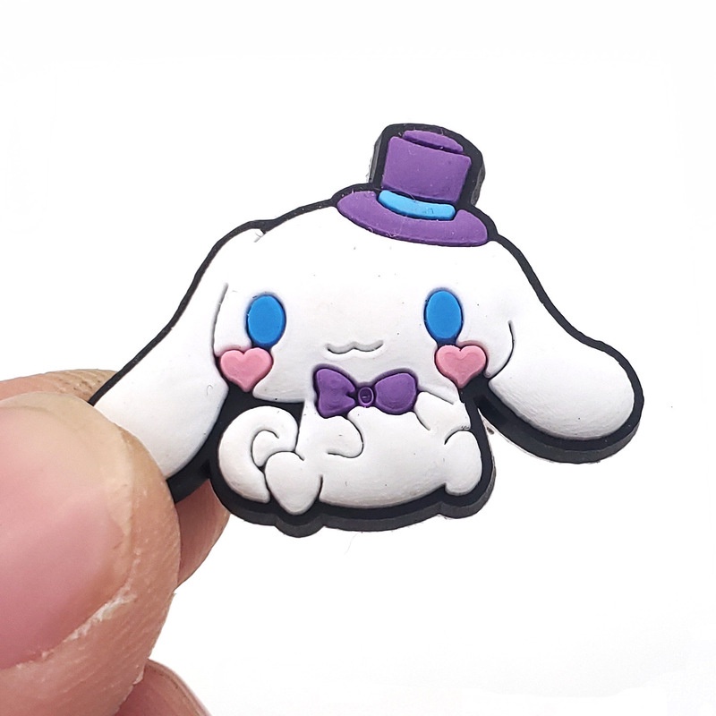 Jibbitz Sanrio Series ตัวติดรองเท้า PVC รูปดอกไม้ อนิเมชั่น อุปกรณ์เสริม สําหรับตกแต่งรองเท้า