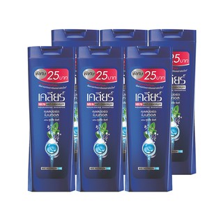 ✨ขายดี✨ เคลียร์ เมน แชมพูขจัดรังแค คูล สปอร์ต เมนทอล ขนาด 65 มล. แพ็ค 6 ขวด Clear Men Shampoo Blue 65 ml x 6