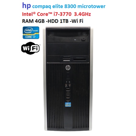 hp compaq elite 8300 microtower Intel® Core™ i7-3770  3.4GHz -RAM 4GB -HDD 1TB -Wi Fi
