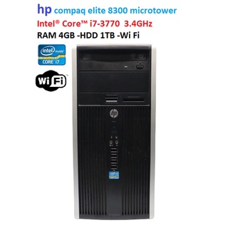 hp compaq elite 8300 microtower Intel® Core™ i7-3770  3.4GHz -RAM 4GB -HDD 1TB -Wi Fi