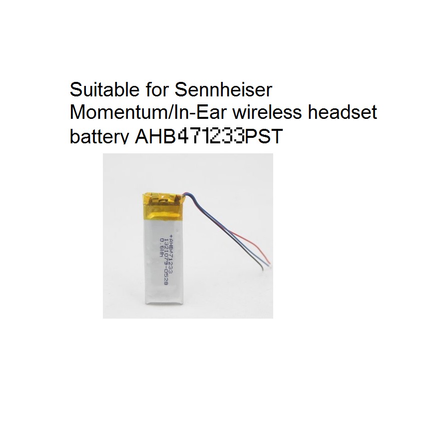 501230 batt 3.7v3สาย 150mAh Suitable for Sennheiser Momentum/In-Ear wireless headset battery AHB4712