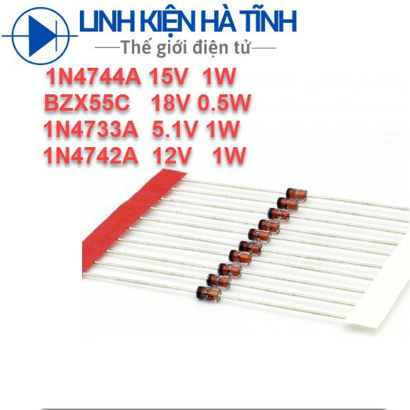 [100 CONS] ZENER DIEDE 1N4744A 1N4746A 1N4733A 1N4732A 1N4742A 1N4728A 1N4752A 1N4752 1n47491W 1n474