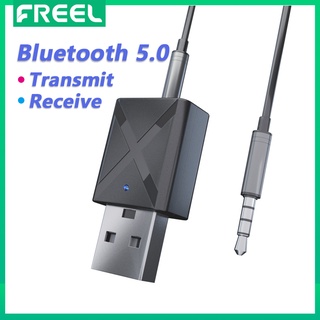 Freel 2 in 1 อะแดปเตอร์รับส่งสัญญาณเสียงสเตอริโอ บลูทูธ 5.0 Aux RCA USB แจ็ค 3.5 มม. สําหรับ TV PC รถยนต์