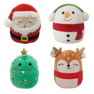 Cute 20cm Squishmallow Plush Toy Xmas Santa Claus Stuffed Animal Doll Kids Baby Birthday Gift