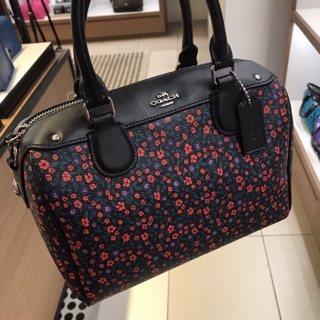 Coach MINI BENNETT SATCHEL IN RANCH FLORAL PRINT COATED CANVAS  #f59445