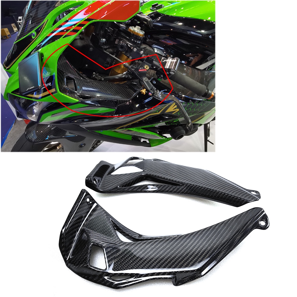 แฟริ่งคาร์บอนไฟเบอร์ 3K อุปกรณ์เสริมรถจักรยานยนต์ สําหรับ Kawasaki ZX10R ZX 10R 2016-2020