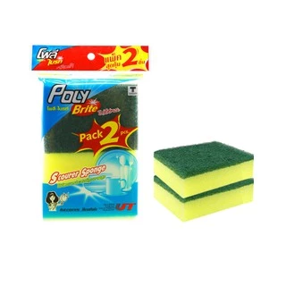 Poly-Brite โพลี-ไบรท์ ใยขัดอเนกประสงค์ (2 ชิ้น/แพ็ก)