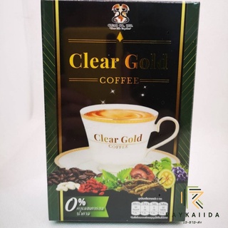 เคลียร์โกลด์คอฟฟี่ Clear Gold Coffe กาแฟอาราบิก้าคัดเกรด premium ของแท้ 100 % 1 กล่องมี 10 ซอง