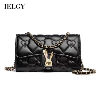 IELGY Fashion all-match black love chain messenger bag women