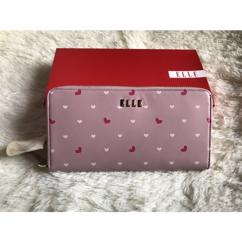 🌟new🌟ELLE กระเป๋าสตางค์ผู้หญิง ซิปรอบ แท้