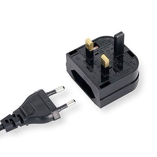 Godd อะแดปเตอร์แปลงปลั๊ก EU เป็น UK AC 2 Pin EU เป็นปลั๊กไฟ 3 Pin 250V