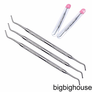 [Biho] Ingrown Toe Nail Lifter Toenail Ingrowing Cleaner Double Ended Sided Stainless Steel Nail Care Chiropody Tool