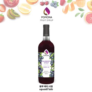 Pomona – Blue Berry Syrup โพโมนา ไซรัปบลูเบอร์รี่ 1000ml [ไซรัปพรีเมียม ผลิตจากประเทศเกาหลี]