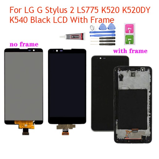 LCD พร้อมกรอบสําหรับ LG G Stylus 2 LS775 K520 K520DY K540 จอแสดงผล LCD พร้อมการเปลี่ยนชุดหน้าจอสัมผั