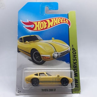 รถเหล็ก Hotwheels TOYOTA 2000 GT สีเหลือง (ib22)