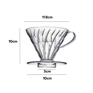 TIMECAFE Resin Dripper V60 ดริปเปอร์ เรซิ่น กรวยดริปกาแฟ 1-4 ถ้วย