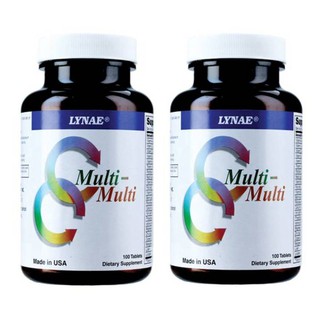 LYNAE Multi-Multi Vitamin USA ไลเน่ มิลติวิตามินรวม 100 เม็ด (2 ขวด)