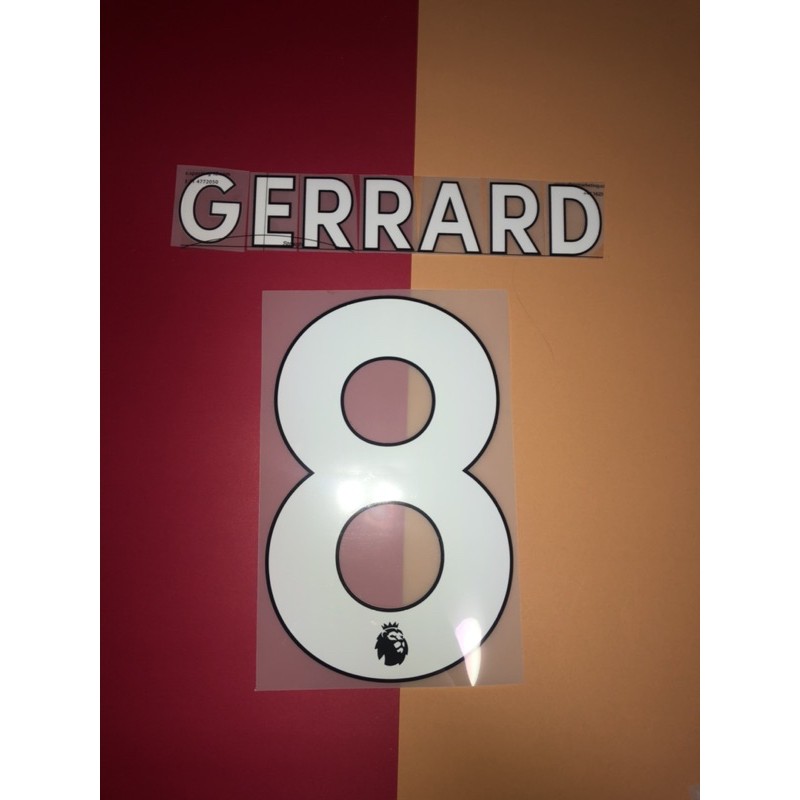 Football Name/Number Set Player size issue Gerrard #8
