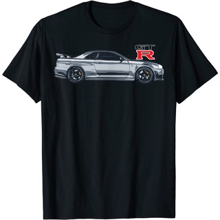 เสื้อยืด พิมพ์ลายท้องฟ้า เสื้อยืด ลาย Gt r 34 JDM