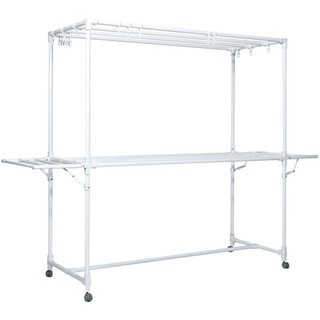 ราวตากผ้าเหล็ก มีล้อ 8 เส้น มีปีก PLIM 1.5 ม. CLOTH RACK IRON 8 BARS 1.5 M PLIM