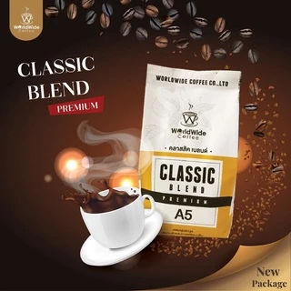 [สินค้าแพ็คคู่2ถุง] เมล็ดกาแฟคั่วคลาสสิค เบลนด์ A5 หอม เข้มถึงใจ กลมกล่อม รับประกันความอร่อย.