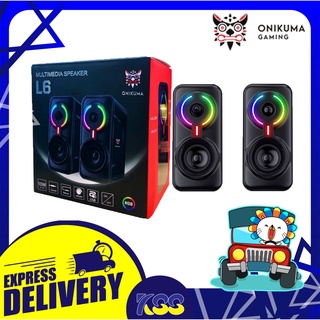 ลำโพง ลำโพงเกมมิ่งส์ ลำโพงคอมพิวเตอร์ ONIKUMA Gaming Speaker L6 RGB Black รองรับการเชื่อมต่อบลูทูธ รับประกัน 2 ปี