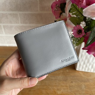 (สด-ผ่อน)🎗แท้100% COACH WALLET BLACK GREY