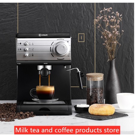เครื่องชงกาแฟ Donlim / DL-KF6001 เครื่องทำกาแฟบ้านกึ่งอัตโนมัติเต็มรูปแบบดึงดอกไม้เครื่องอบไอน้ำ กาแฟแฟนซีสร้างสรรค์ DIY